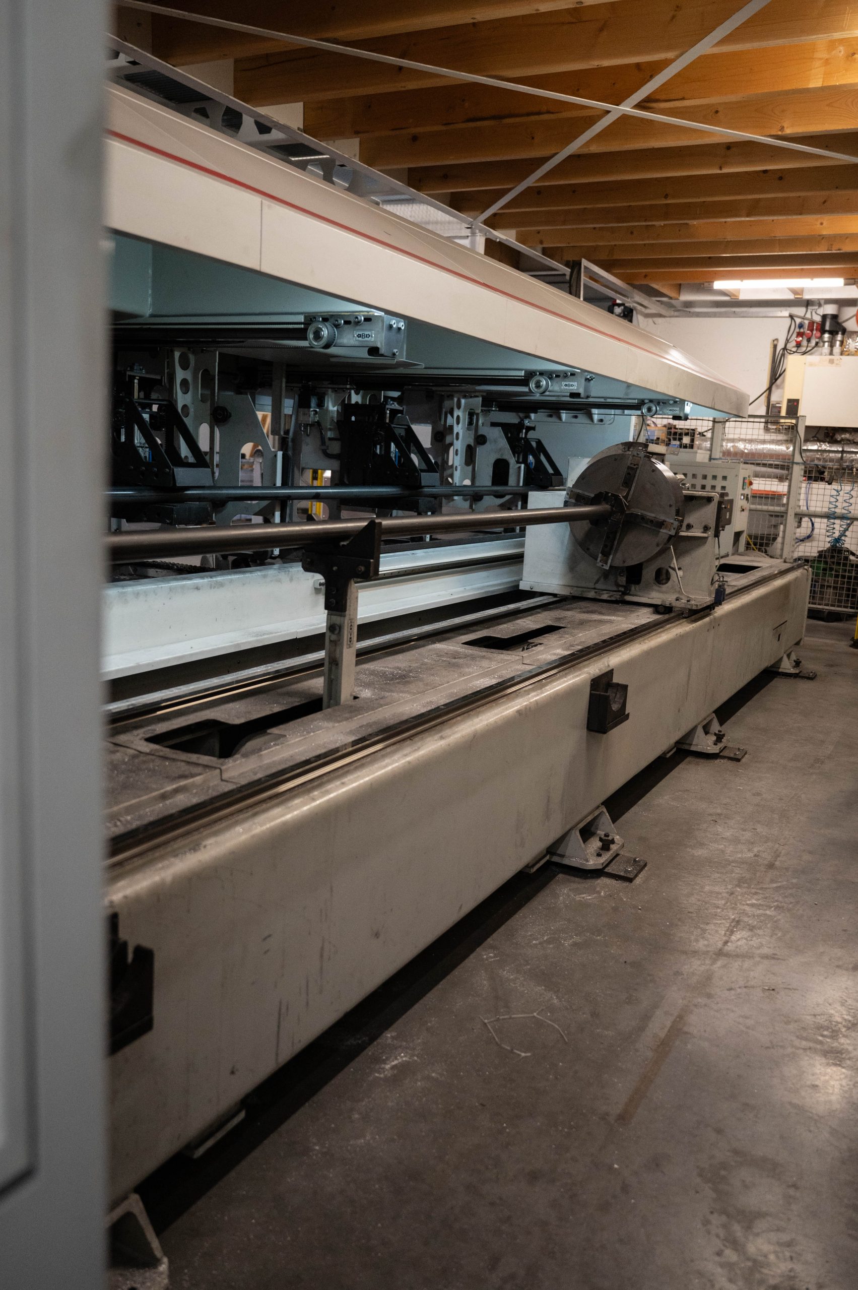 Het lange invoerbed van de buislaser